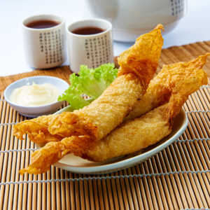 fried shrimps rolls